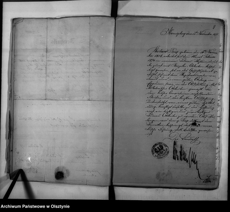 image.from.unit.number "Regierungs-Hauptkassen-Assistent den Penz [Richard] 1. Juli 1893 Reg.[ierungs] Hauptkassen-Buchhalter Rechnungsrat"