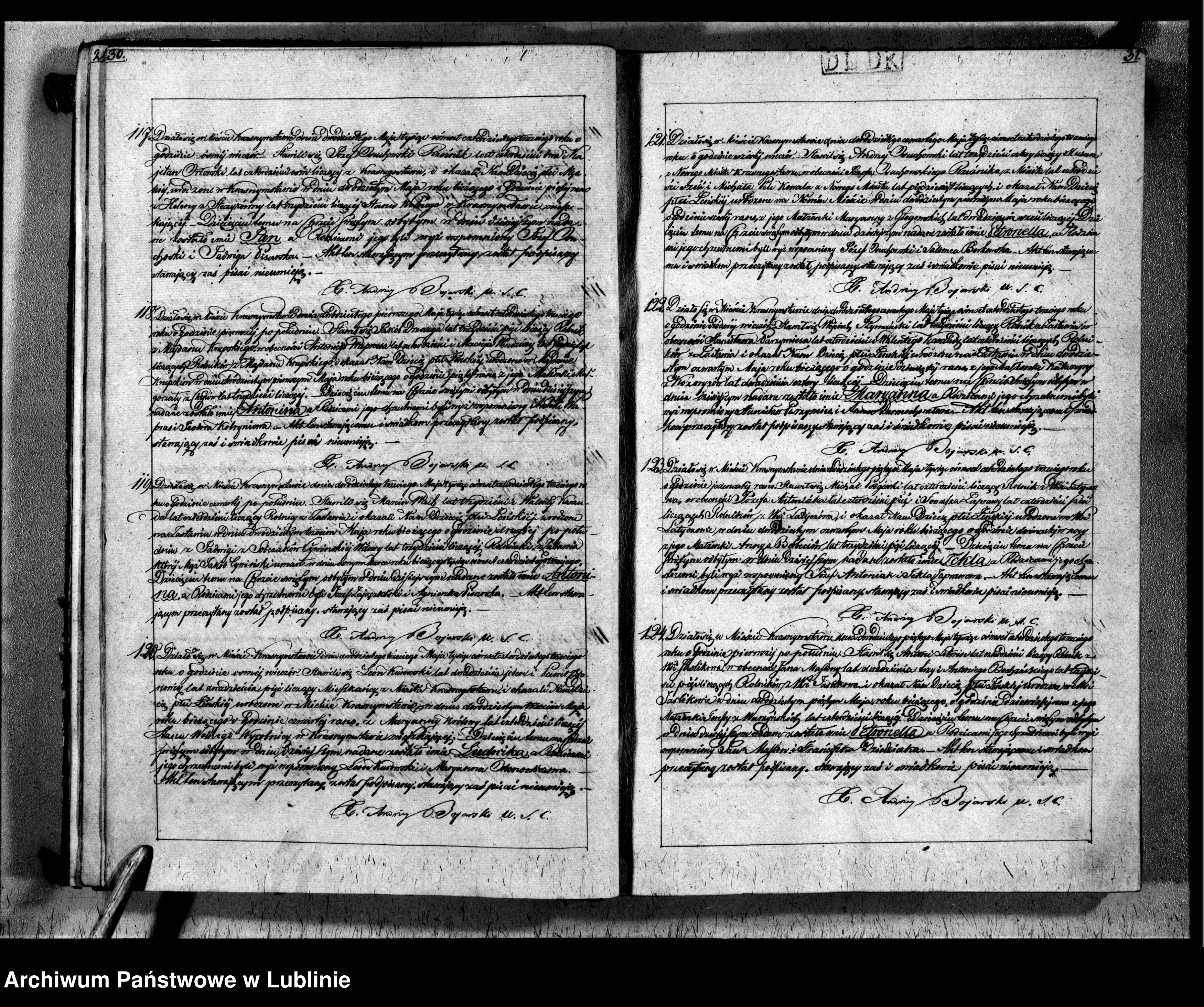 Skan z jednostki: Księga urodzeń, małżeństw i zgonów