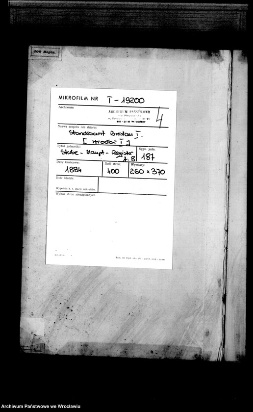 image.from.unit.number "Sterbe-Haupt-Register Breslau I 1884 Band 8"