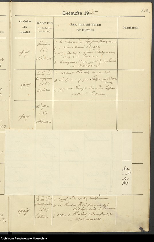 image.from.unit.number "Taufregister Gollnow. St. Katharinen-Kirchengemeinde."