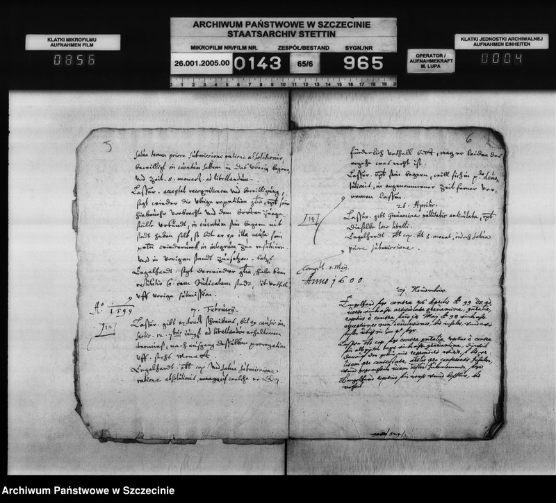 Obraz 5 z jednostki "Die Brüder Karsten und Andreas v. Münchow zu Marsin und Karzenburg / die Erben des Lorenz v. Somnitz zu Bewersdorf: Darlehnsschuld."