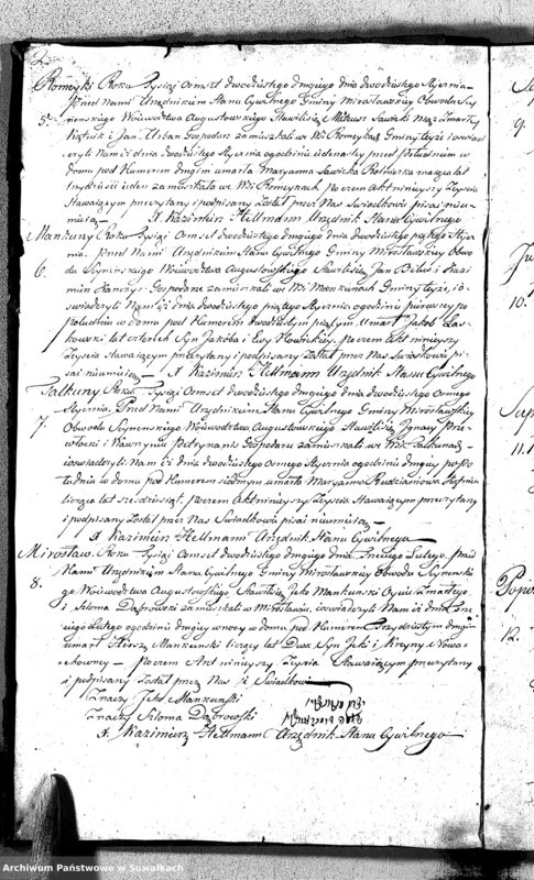 image.from.unit.number "Akta Umarłych Gminy Mirosławskiey na Rok 1822"