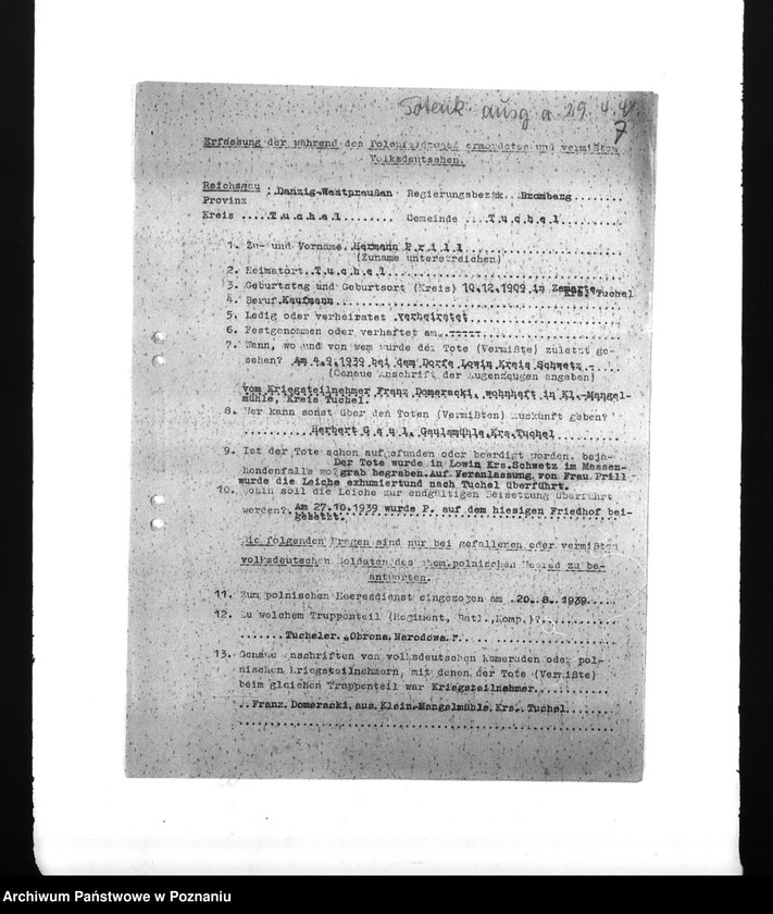 Obraz 11 z jednostki "Amtliche Meldungen Kreis Tuchel (Tuchola)"