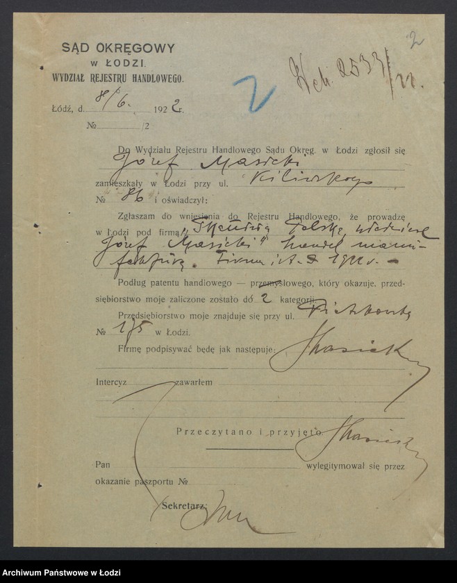 Obraz 4 z jednostki "„Tkanina Polska” – Józef Masicki – handel manufakturą"