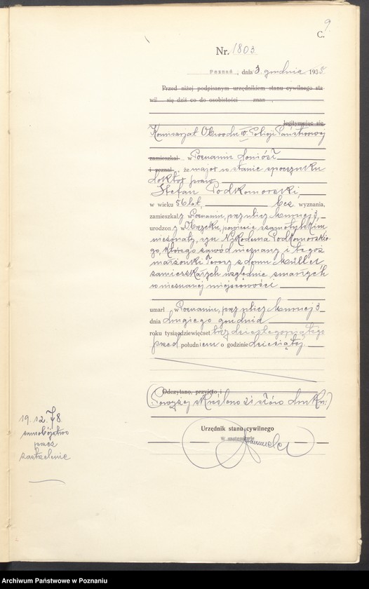 Obraz 11 z jednostki "Księga miejscowa zgonów tom IV [Rejestr główny zgonów]"