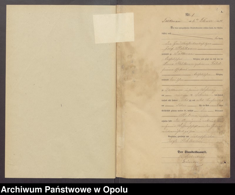 Obraz z jednostki "Chróścina urodzenia rok 1888"