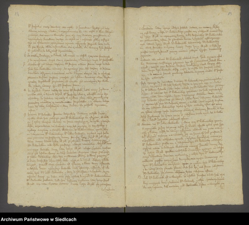 Obraz 14 z jednostki "[Akta notarialne notariusza Modrzewskiego Ludwika rok 1825 od nr 1 do nr 239]"
