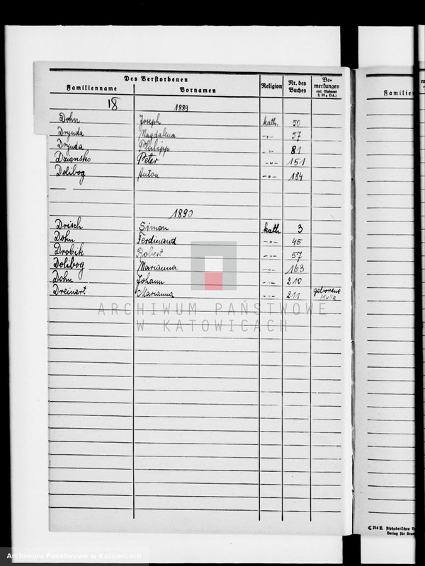 image.from.unit.number "Skorowidz do ksiąg zgonów za lata 1874-1890"