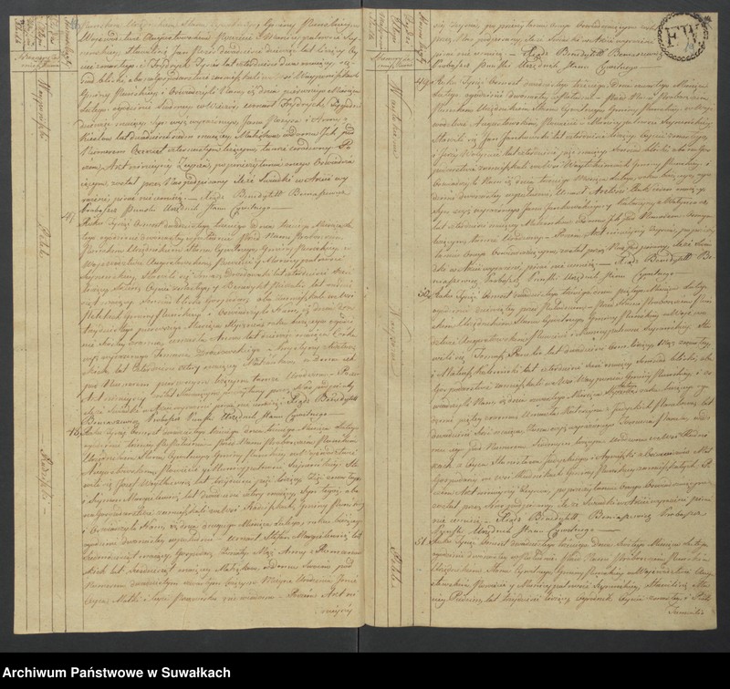 Obraz 12 z jednostki "Akta zeszłych gminy puńskiey od dnia 1 stycznia do 31 grudnia 1823 roku"