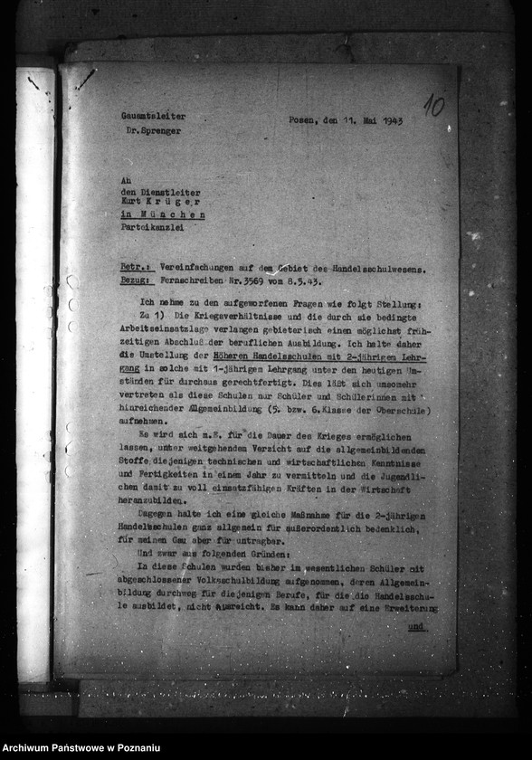 Obraz 14 z jednostki "Vereinfachungen der Verwaltung und auf dem Gebiete des Handelsschulwesens"