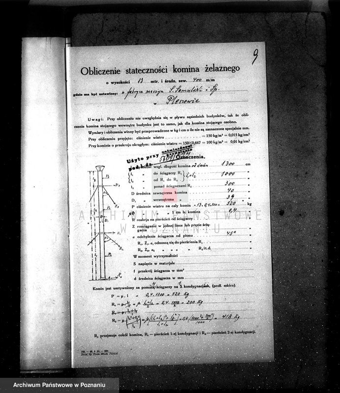 Obraz 13 z jednostki "Pleszewska Fabryka Maszyn S. Samulski i Spółka Pleszew nr fabr. kotła 12826 nr woj. kotła 4986"