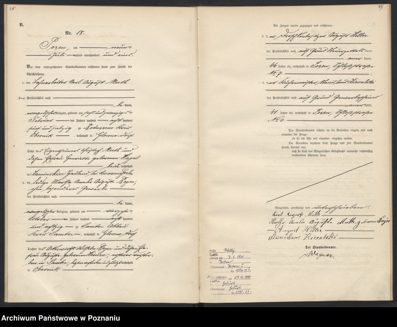 Obraz 20 z jednostki "Księga miejscowa małżeństw"