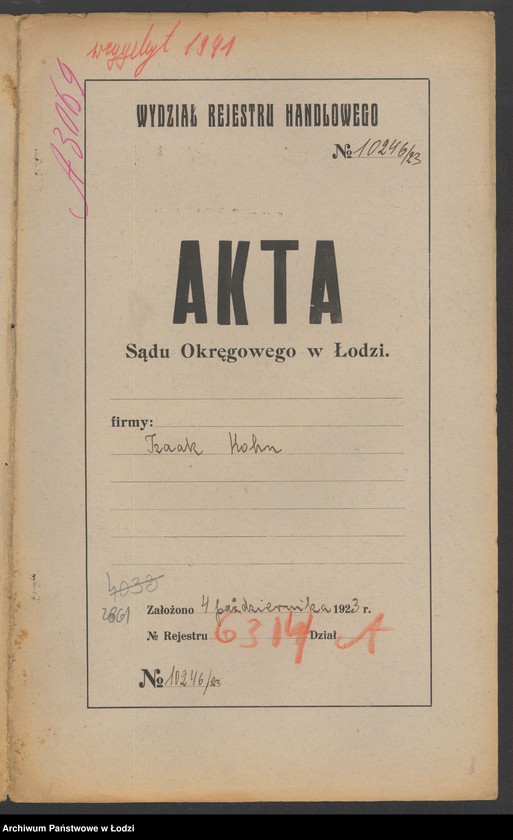Obraz 2 z jednostki "Izaak Kohn- wyrób i sprzedaż towarów włókienniczych"