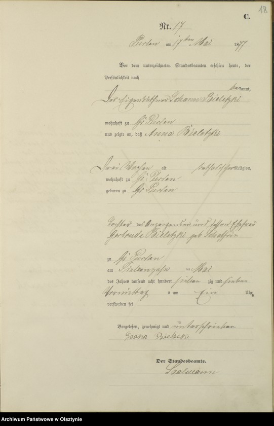 image.from.unit.number "Sterbe-Haupt-Register Nr 1 - 48"