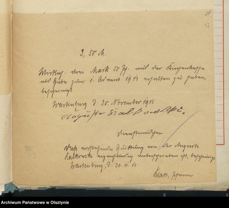 image.from.unit.number "Beläge zur Jahresrechnung der Kirchenkasse zu Wartenburg"