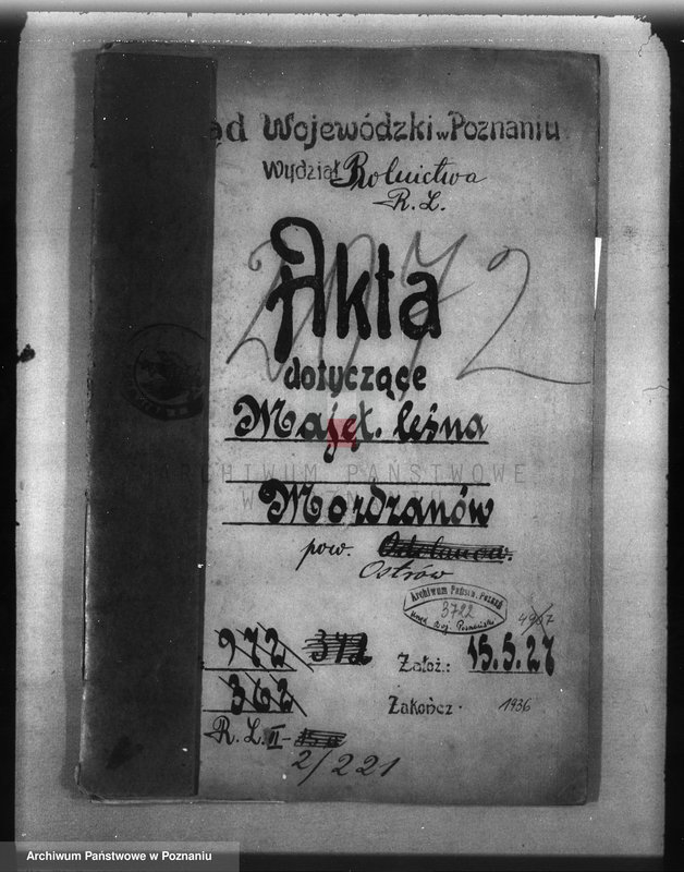 Obraz 4 z jednostki "Majętność leśna Możdzanów powiat ostrowski"