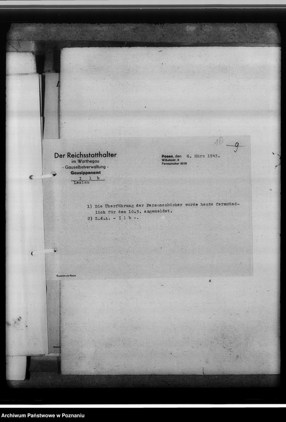 Obraz 14 z jednostki "[Korespondencja w sprawach organizacyjnych]- Sippenamt für Stadt- und Landkreis Leslau [Włocławek, województwo bydgoskie]"