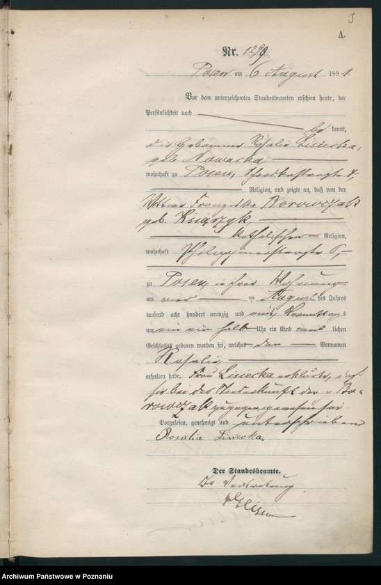 Obraz 6 z jednostki "Księga urodzeń t. IV"