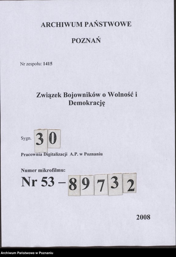 Obraz 3 z jednostki "Stenogram z Vl Okręgowego Zjazdu Delegatów Związku Bojowników o Wolność i Demokrację w Poznaniu."