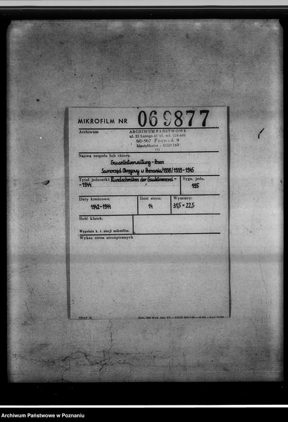 Obraz 2 z jednostki "Rundschreiben der Gaukämmerei - 1944."