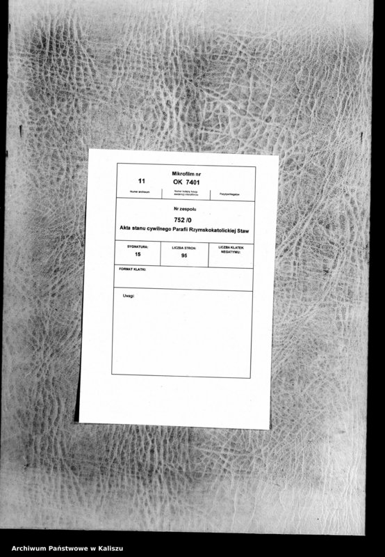 Obraz z jednostki "Księga urodzeń, małżeństw, zgonów (duplikat)"