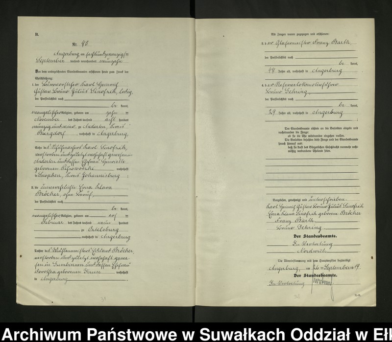 image.from.unit.number "[Heirats - Register (Neben - Register) Standesamt Angerburg einschl. der Bezirke, Gr. Strengeln, Prinowen und Kehlen Kreis Angerburg] No 60 bis 120"