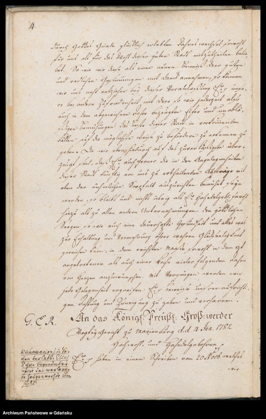 image.from.unit.number "[Liber missivarum]. Register über vorstehende Briefe von Jahr 1782. Register derer an welche vorstehende Briefe geschrieben worden vom J. 1782"
