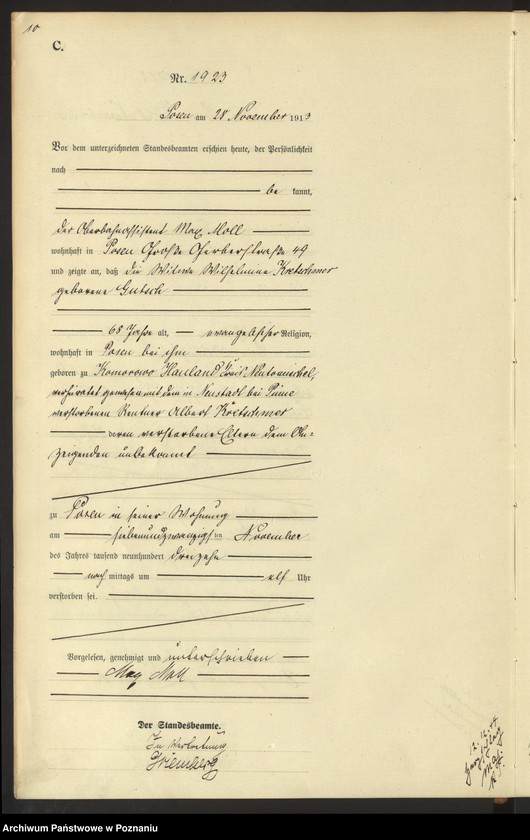 Obraz 12 z jednostki "Księga miejscowa zgonów tom V [Rejestr główny zgonów]"