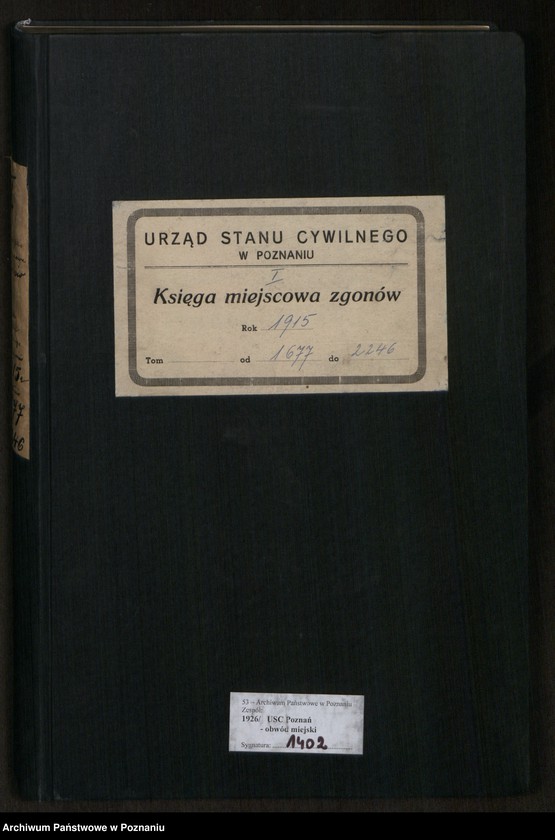 Obraz 2 z jednostki "Księga miejscowa zgonów tom IV [Rejestr główny zgonów]"