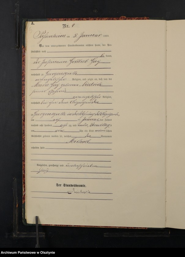 image.from.unit.number "Geburts-Haupt-Register Nr 1 - 260"