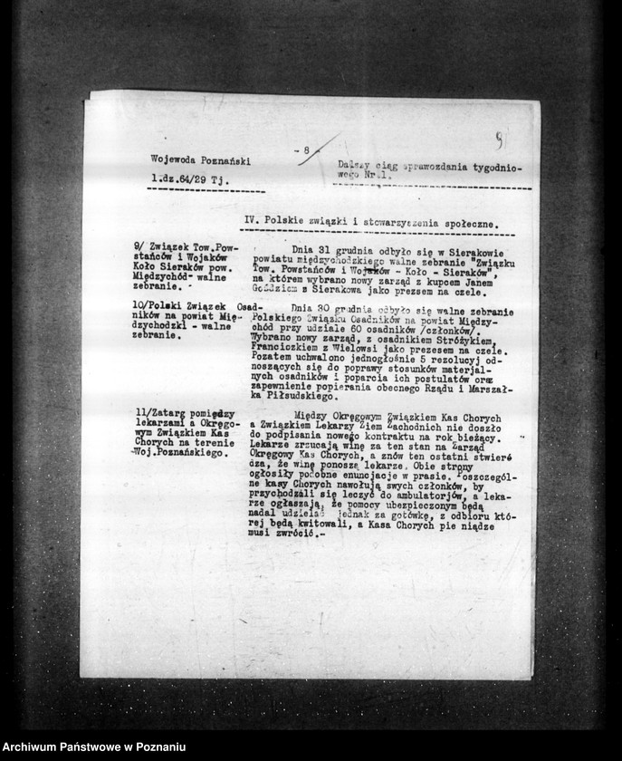 Obraz 13 z jednostki "Sprawozdania sytuacyjne tygodniowe za czas od 28 grudnia 1928 r. do dnia 31 stycznia 1929 r. /nr 1-5/"
