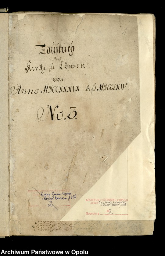 Obraz z jednostki "Loewen Taufbuch 1739-1764 Bd. III"