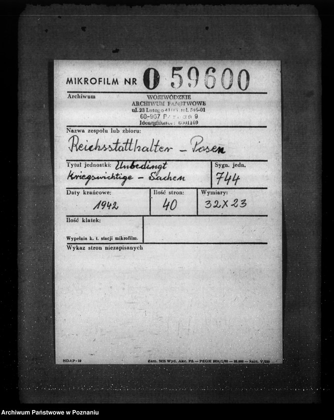 Obraz 3 z jednostki "Unbedingt kriegswichtige - Sachen"