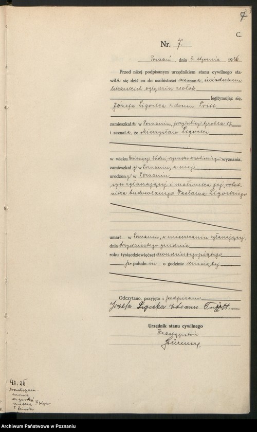 Obraz 9 z jednostki "Księga miejscowa zgonów tom I [Rejestr główny zgonów]"