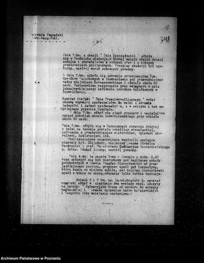 Obraz 13 z jednostki "Sprawozdania sytuacyjne tygodniowe za czas od 5 grudnia 1930 r. do dnia 1 stycznia 1931 r. /nr 58-61/"