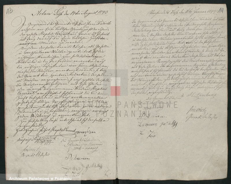 image.from.unit.number "[Protokolarz cechu krawców w Lesznie]. Wpisy uczniów, wyzwolin, rejestry dochodów i rozchodów"
