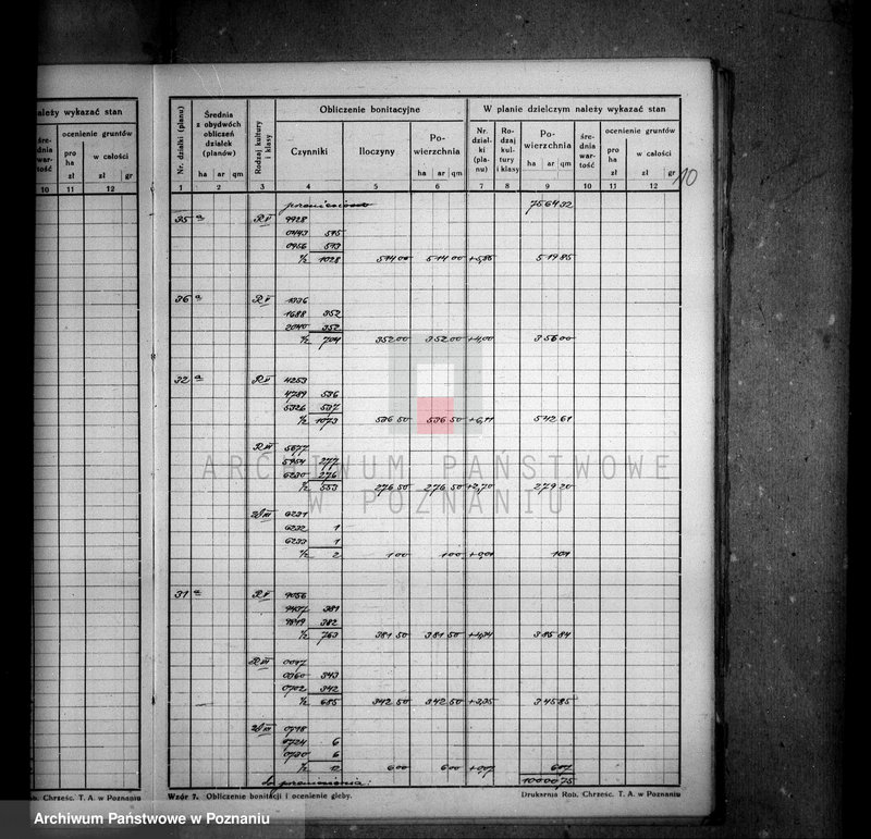 Obraz 14 z jednostki "Obliczenie bonitacji do planu dzielczego majątku Trzeciewnica wyrzyskiego"