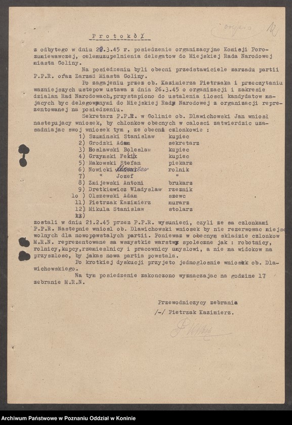 image.from.unit.number "Protokoły posiedzeń [Miejskiej Rady Narodowej]"