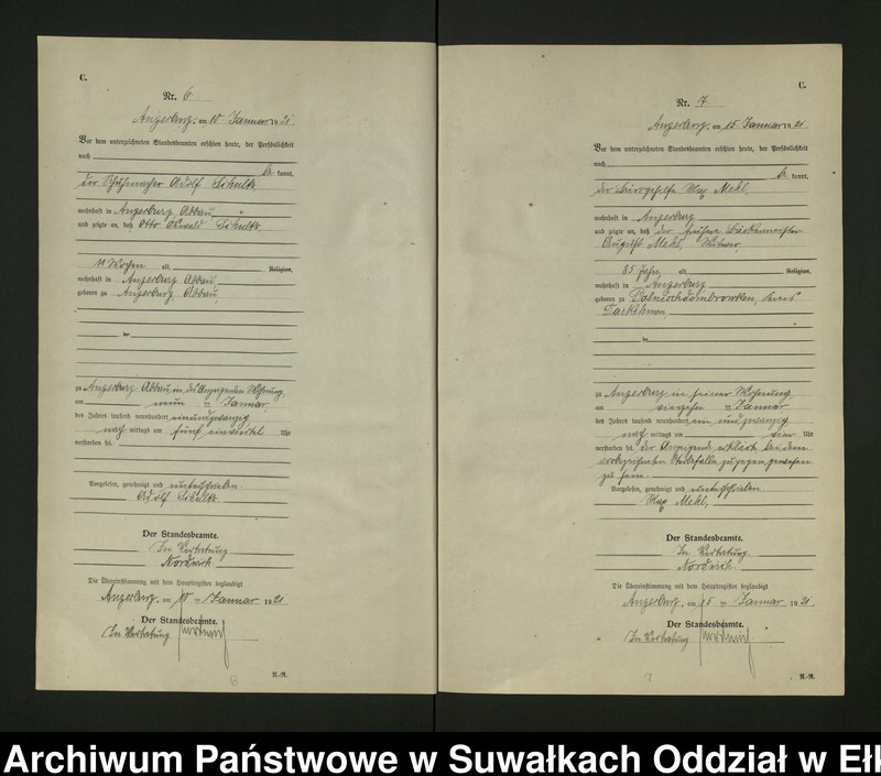 image.from.unit.number "[Sterbe - Register (Neben - Register) Standesamt Angerburg einschl. der Bezirke Gross Strengeln, Kehlen und Prinowen]"