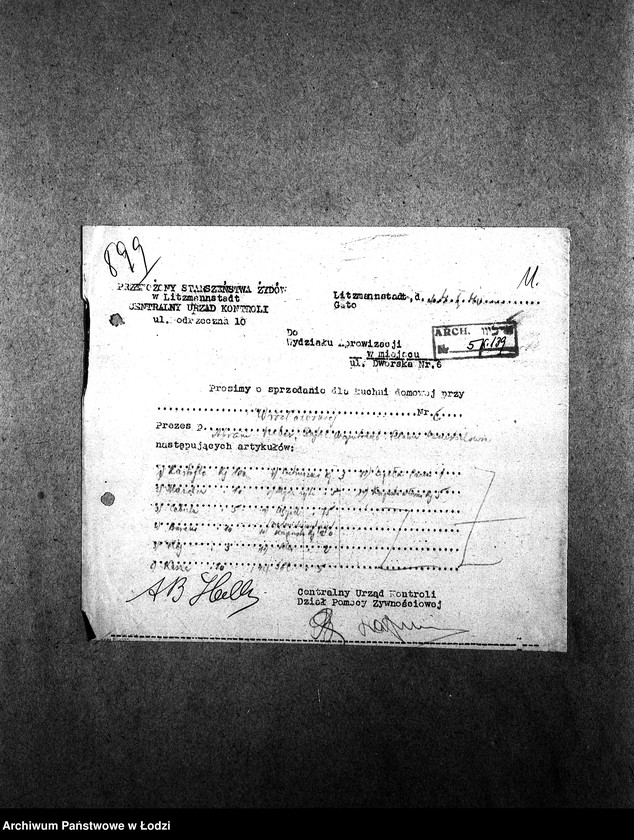 Obraz 14 z jednostki "[Kuchnia nr 139, ul. Wrocławska 6 (Lutomierska 41). Działalność kuchni, personel, konsumenci, kontrole]"