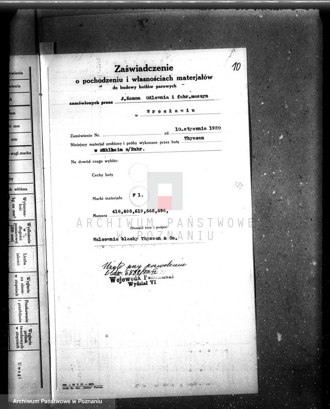 Obraz 14 z jednostki "Majętność Bronów, pow .krotoszyński, własność Classen nr woj. kotła 6065"