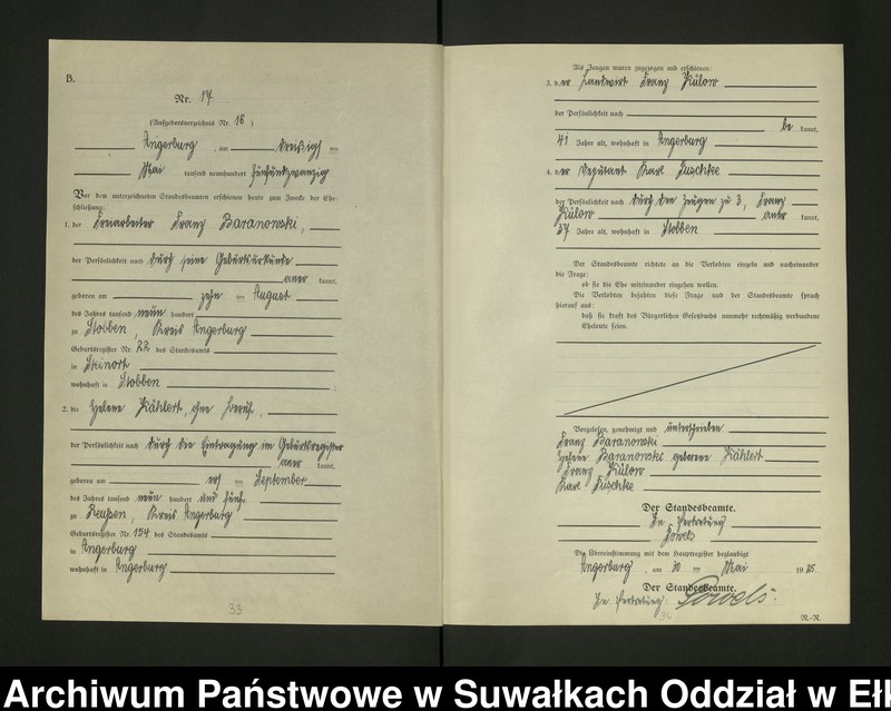 image.from.unit.number "[Heirats - Register (Neben - Register) Standesamt Angerburg einschl. der Bezirke, Gr. Strengeln, Prinowen und Kehlen Kreis Angerburg]"