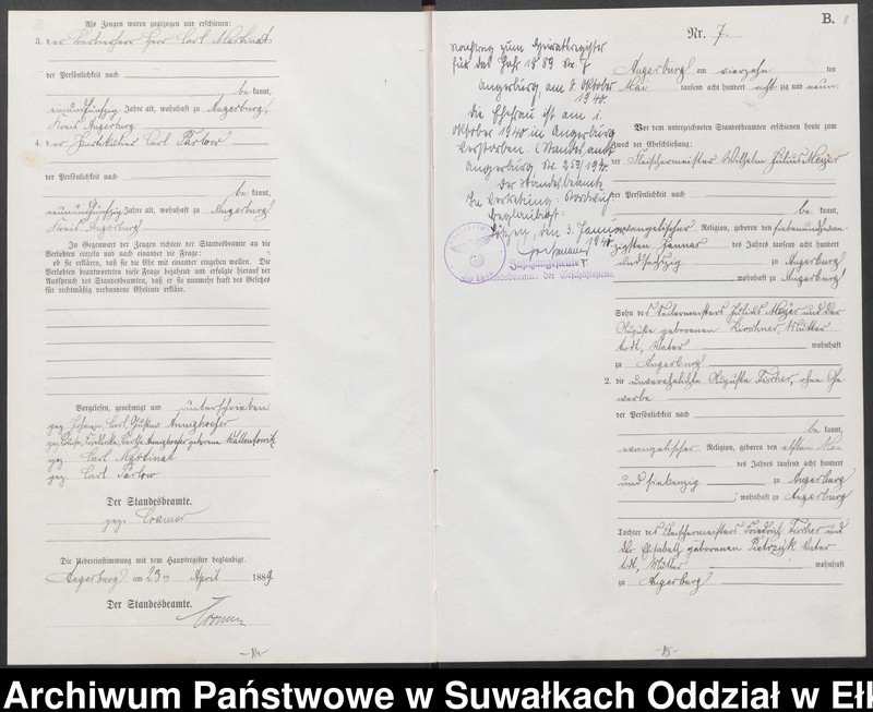 image.from.unit.number "Heiraths-Neben-Register des Preussischen Standes-Amtes Angerburg Kreis Angerburg"