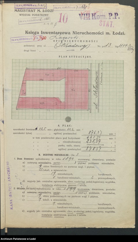 image.from.unit.number "Księga inwentarzowa nieruchomości m. Łodzi ul. Składowa"