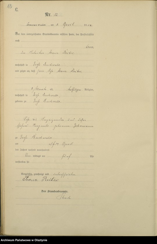 image.from.unit.number "Sterbe-Haupt-Register Nr 1 - 65"