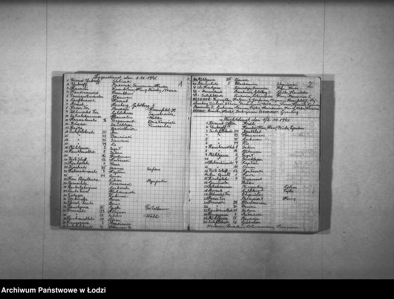 Obraz 5 z jednostki "Dienst-Buch der I Abteilung [Wykazy milicjantów pełniących dyżury w określonym dniu]"