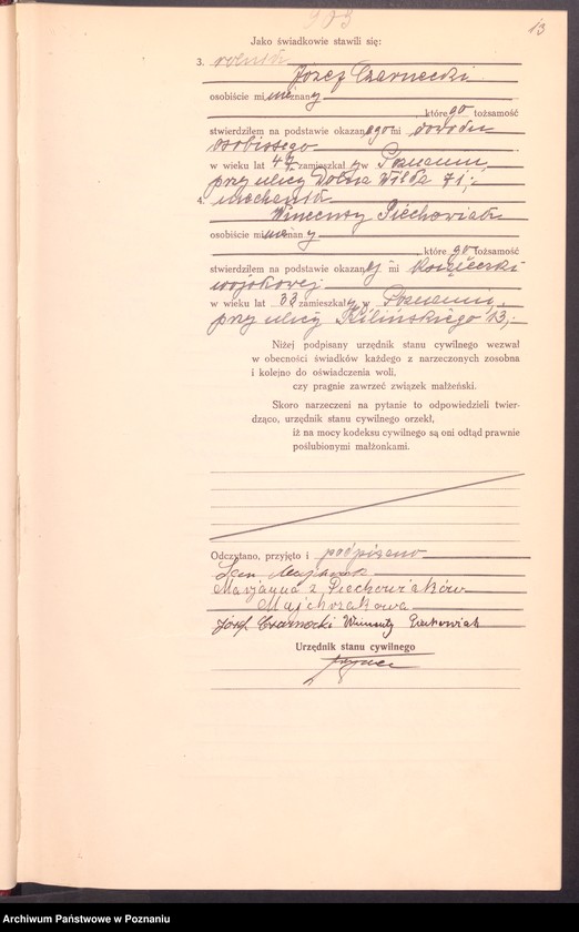 Obraz 15 z jednostki "Księga miejscowa małżeństw tom IV [Rejestr główny małżeństw]"