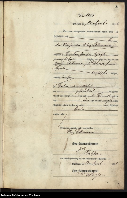 image.from.unit.number "Księga urodzeń Wrocław III 1891 t.03"