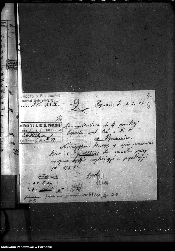 Obraz 10 z jednostki "Sprawy osobowe Poznański Urząd Wojewódzki [personalne - sprawozdania miesięczne]"