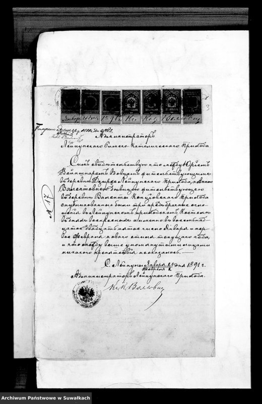 Obraz 5 z jednostki "Dokumenty Kopciovskago Rimsko-Katoličeskago Prichoda za 1891 god"